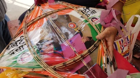 Kite Shop India Stock Footage 84625508