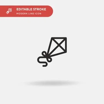 Kite Simple vector icon. Illustration symbol design template for web mobile U Stock Illustration