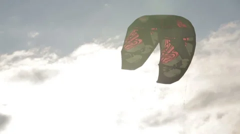 Kite in Sky Stock Footage 36034298