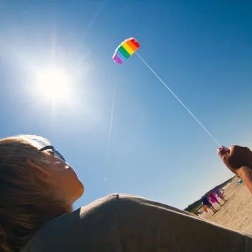 Kite on the sky 스톡 사진