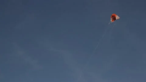 Kite soars in the blue sky Video stock 62983756