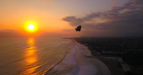 Kite at sunset Video stock 96018659