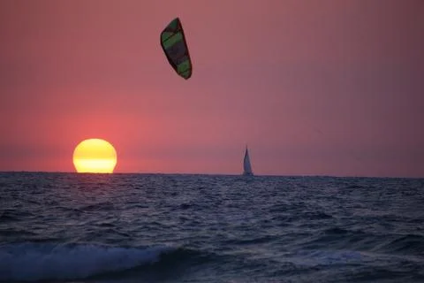 Kite Sunset 写真素材