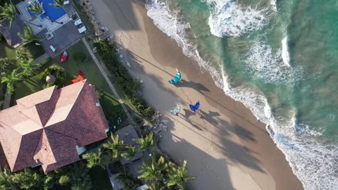 KITE SURD DRONE LANDSCAPE25 Stock Footage 311482256