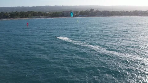 KITE SURD DRONE LANDSCAPE9 Video stock 311482075