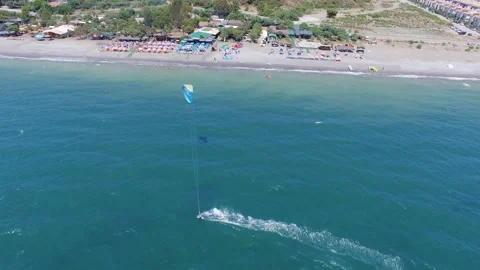 Kite surf aerial 01 Stock Footage 155706102