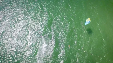 Kite surf aerial 02 Stock Footage 155706141
