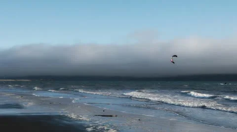 Kite Surfer in Alaska Stock Footage 12317095