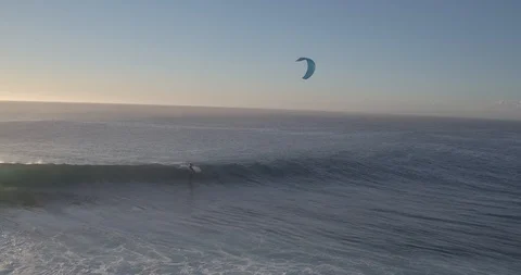 Kite surfer in big wave Stock Footage 94654950