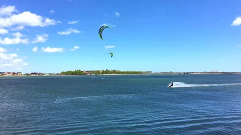 Kite Surfer Boston Video stock 92144745