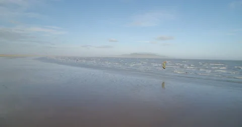 Kite Surfer, Dublin Bay Stock Footage 130851485