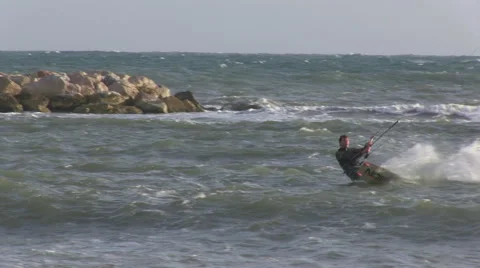 Kite Surfer Stock Footage 60595870