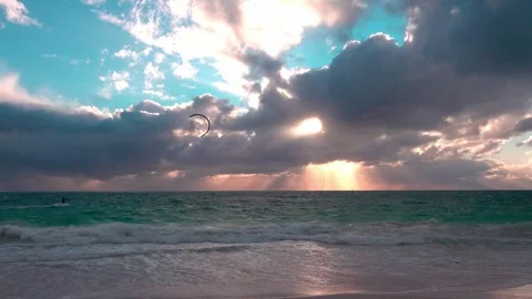 Kite surfer Stock Footage 282780932