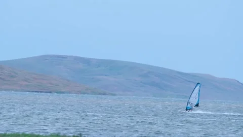 Kite surfer in the sea Stock Footage 140233273