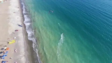 Kite Surfer on waves  Video stock 56280221