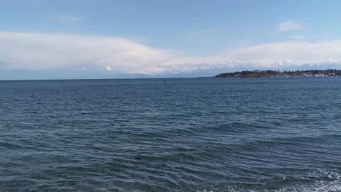 Kite Surfer at Willows Beach Stock Footage 190808178