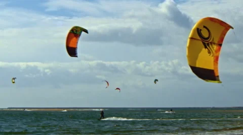 Kite Surfers Vídeo Stock 46958165