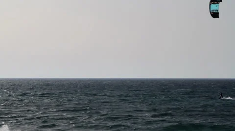 Kite surfers moving fast Stock Footage 25998416