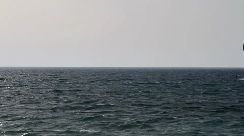 Kite surfers moving fast Stock Footage 26000979
