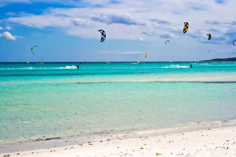 Kite surfers Stock Photos