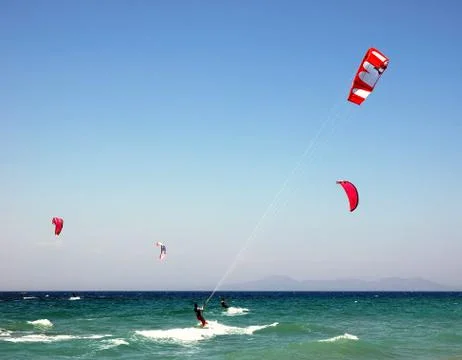 Kite surfers Stock Photos