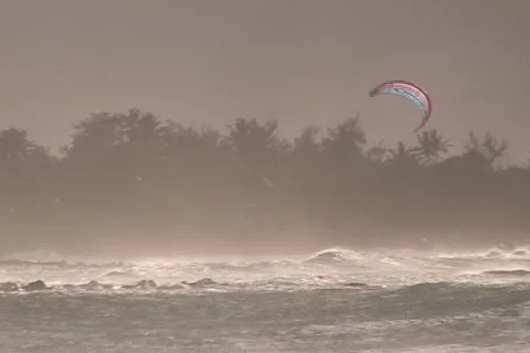 Kite Surfing 14 Stock Footage 1069658
