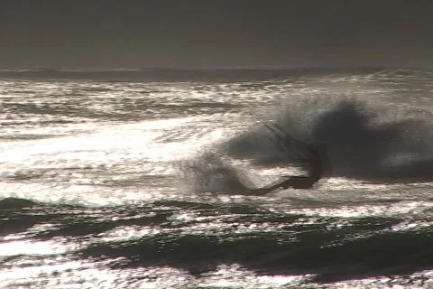 Kite Surfing 15 Stock Footage 1069664