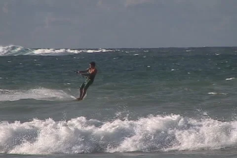 Kite Surfing 9 Stock Footage 1069701