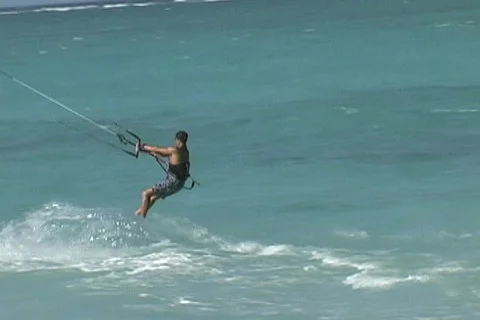 Kite surfing Stock Footage 125610