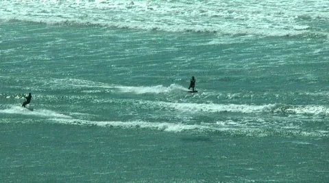 Kite Surfing Stock Footage