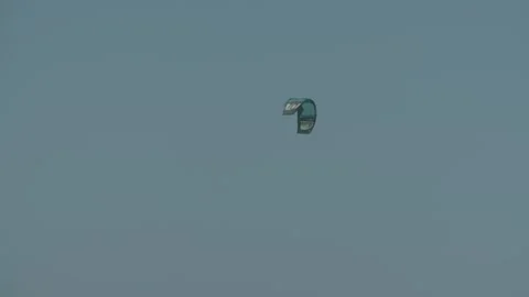 Kite Surfing Kite in Blue Sky Over Sunshine Coast Queensland Australia Stock Footage 341274447