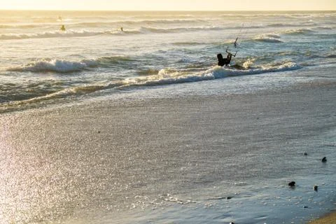 Kite surfing Stock Photos