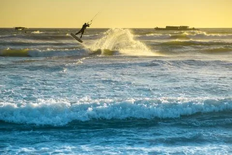 Kite surfing Stock Photos