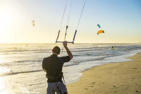 Kite surfing Stock Photos