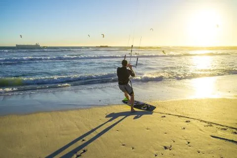 Kite surfing Stock-Fotos