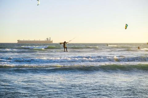 Kite surfing Stock Photos