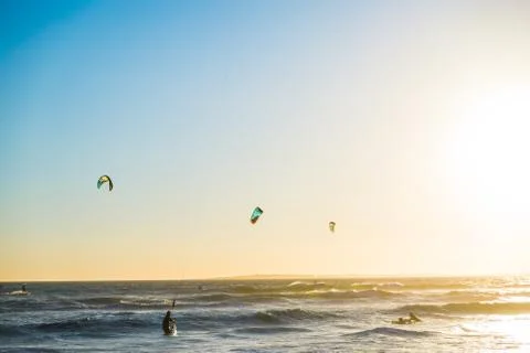 Kite surfing Stock Photos