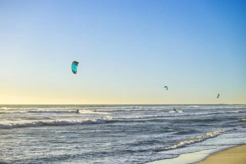 Kite surfing Stock Photos