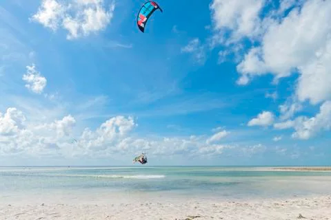 Kite surfing Stock Photos