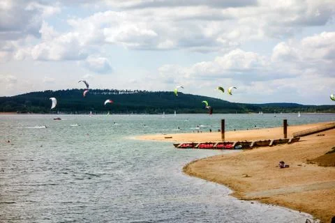Kite surfing Stock Photos