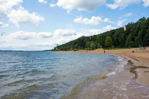 Kite surfing Stock Photos