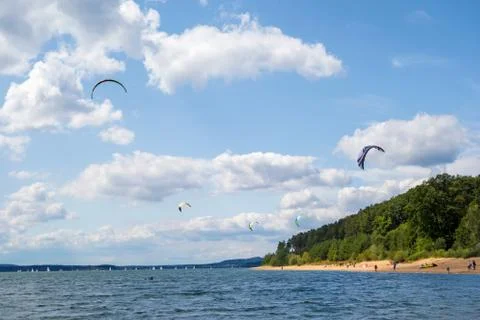 Kite surfing Stock Photos