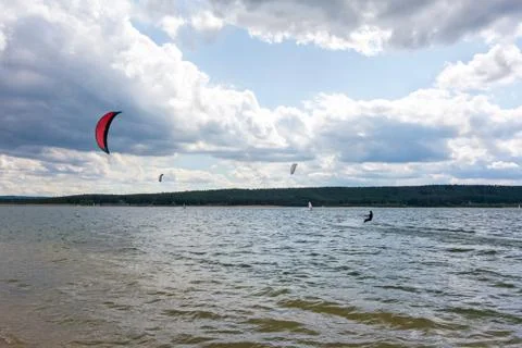 Kite surfing Stock Photos