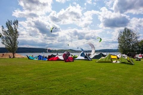 Kite surfing Stock Photos