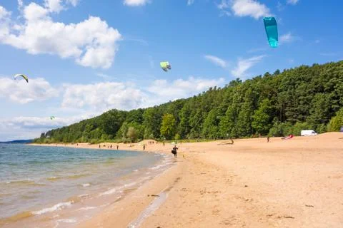 Kite surfing Stock Photos