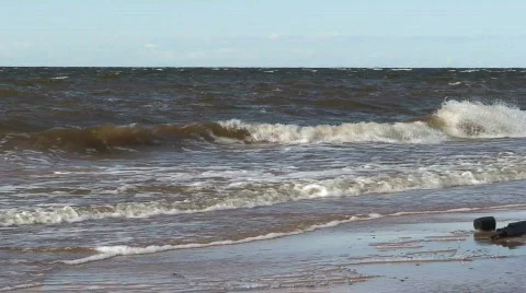 Kite surfing sea two Stock Footage
