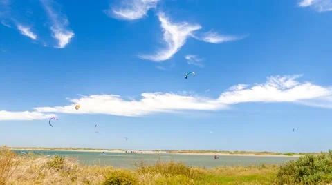 Kite surfing timelapse 4k 動画素材 54242256