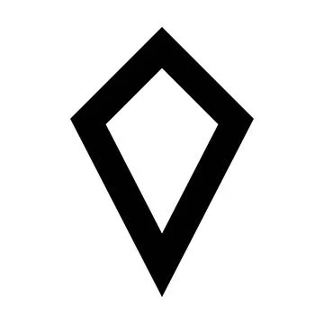 Kite symbol shape vector icon outline stroke for creative graphic design ui 스톡 일러스트