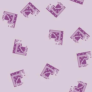 Kite system tidal power glyph vector seamless pattern Stock Illustration