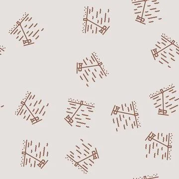Kite system tidal power line seamless pattern Stock Illustration